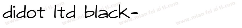 didot ltd black字体转换